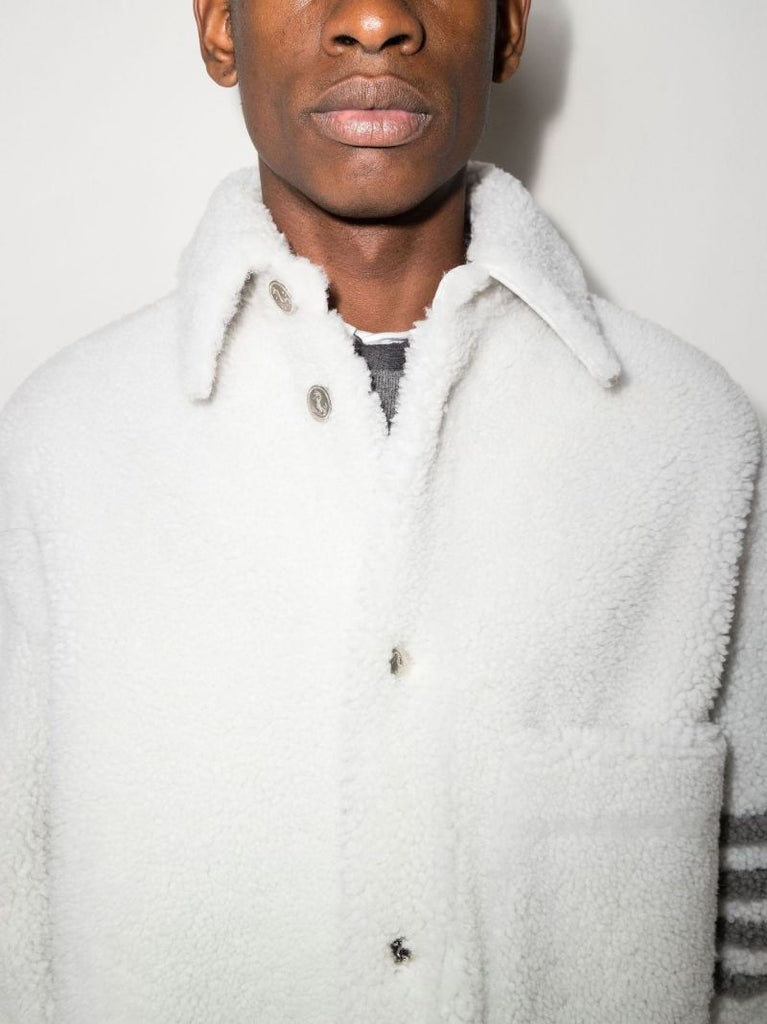 4-bar Shearling Shirt Jacket