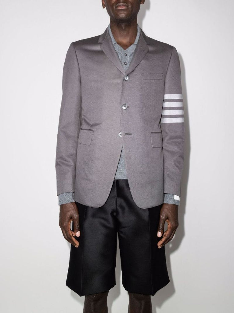 4-bar Stripe Single-breasted Cotton Blazer