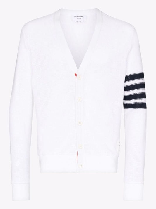 4-bar Stripe Cotton Cardigan