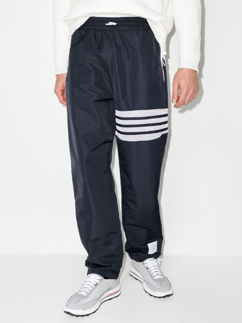 Blue 4-bar Stripe Cotton Track Pants
