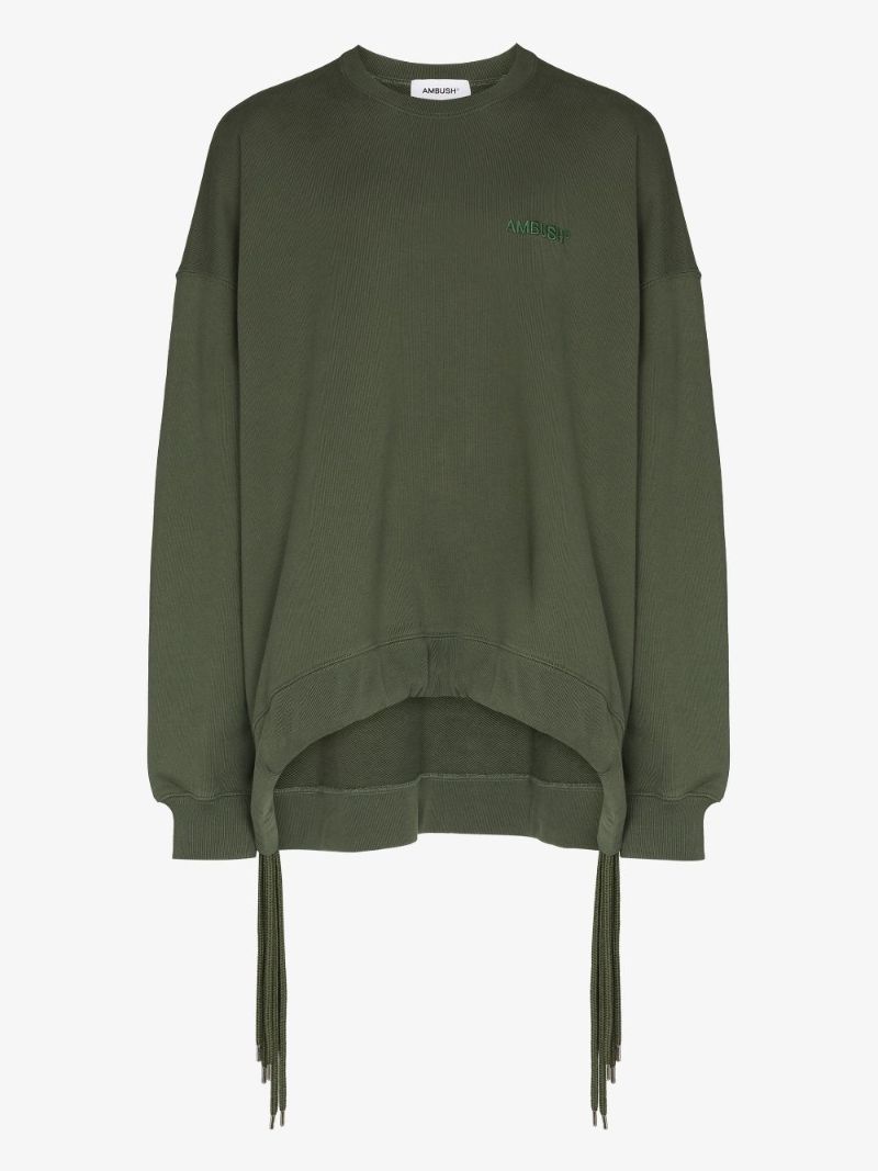 Drawstring Cotton Sweatshirt