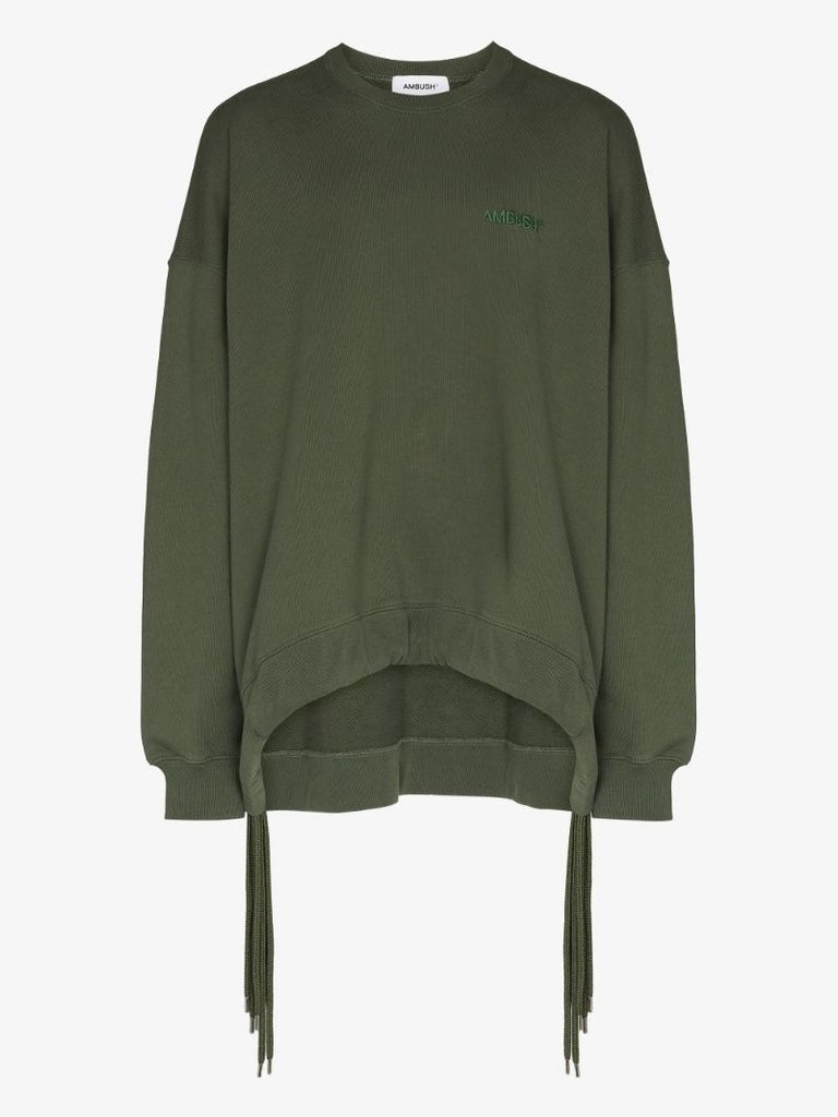 Drawstring Cotton Sweatshirt
