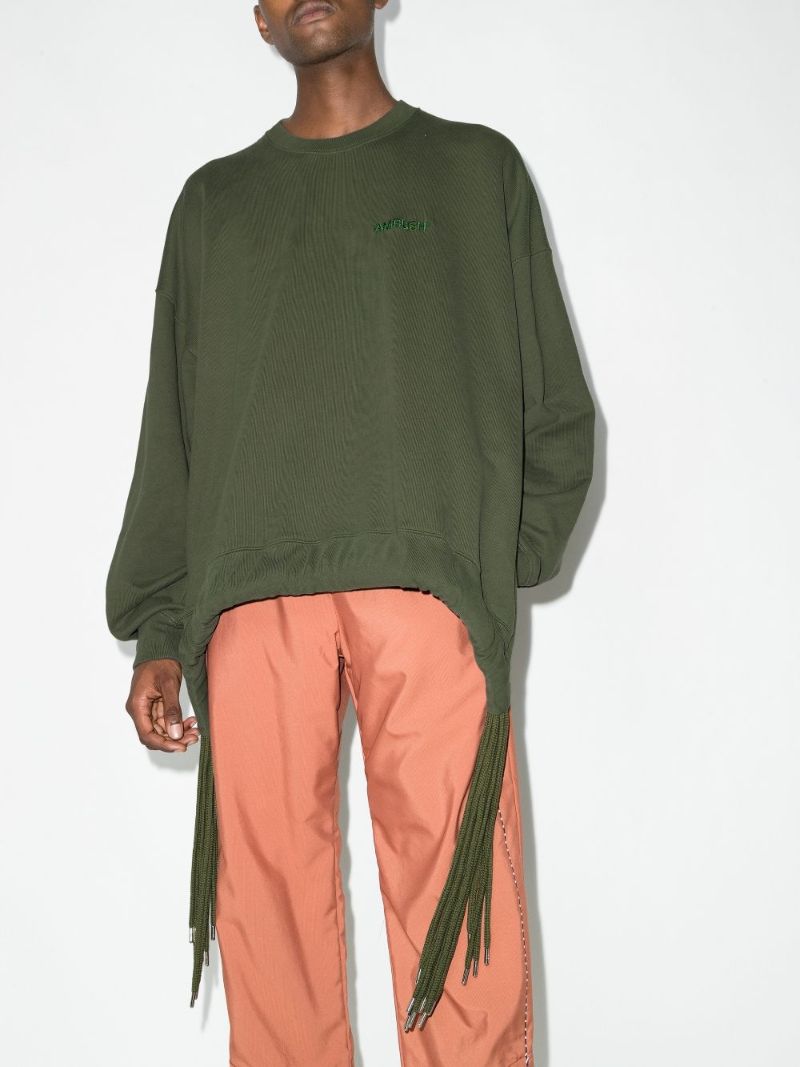 Drawstring Cotton Sweatshirt