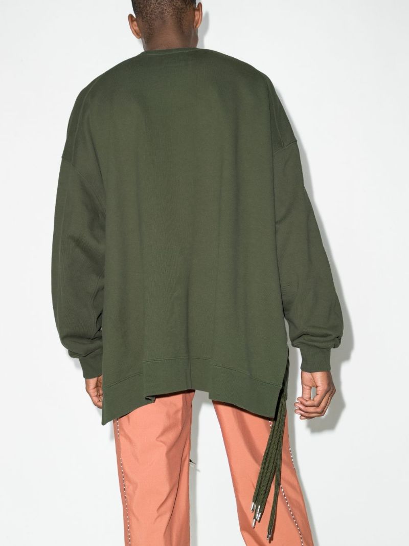 Drawstring Cotton Sweatshirt