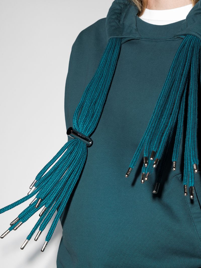 Fringed Drawstring Hoodie