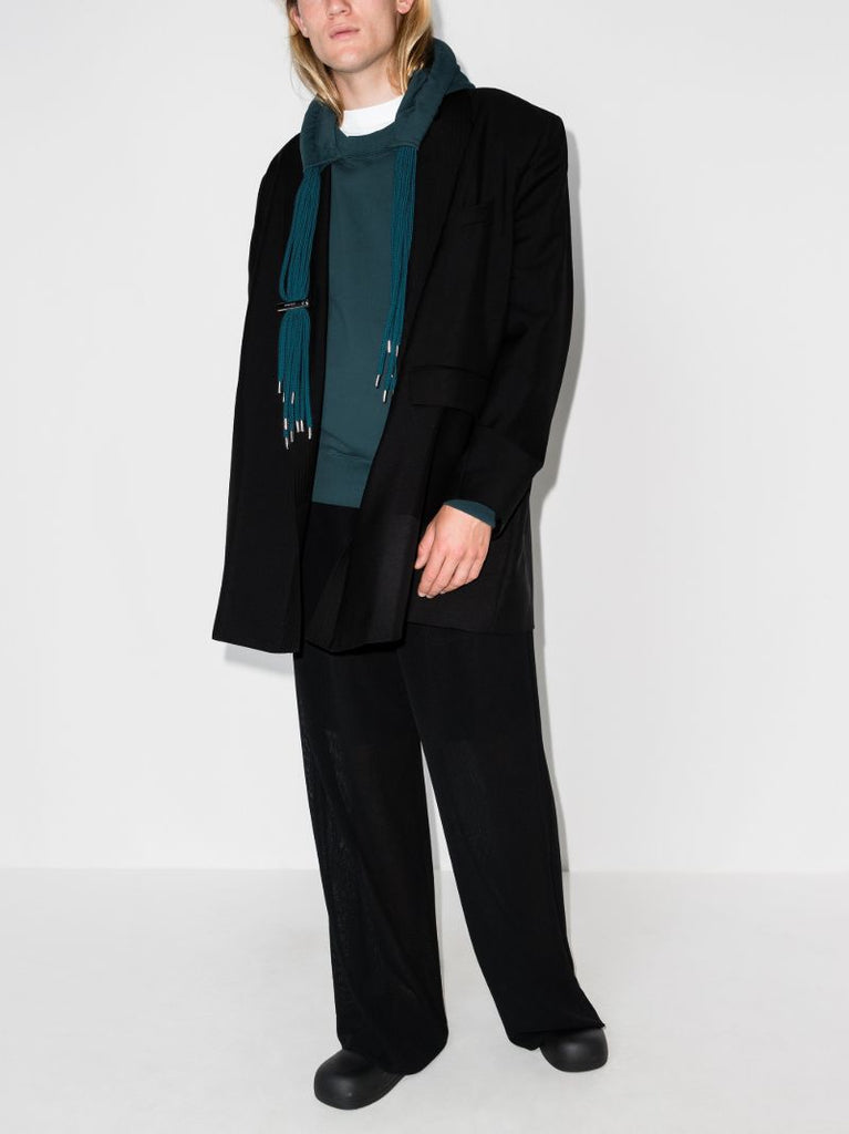 Fringed Drawstring Hoodie