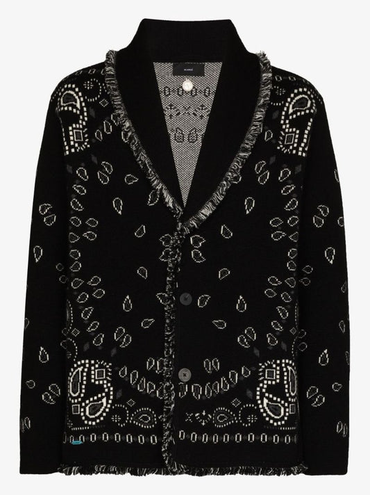 Bandana Jacquard Cashmere Cardigan