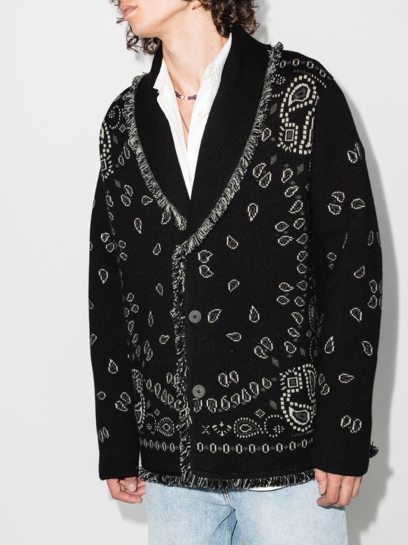 Bandana Jacquard Cashmere Cardigan