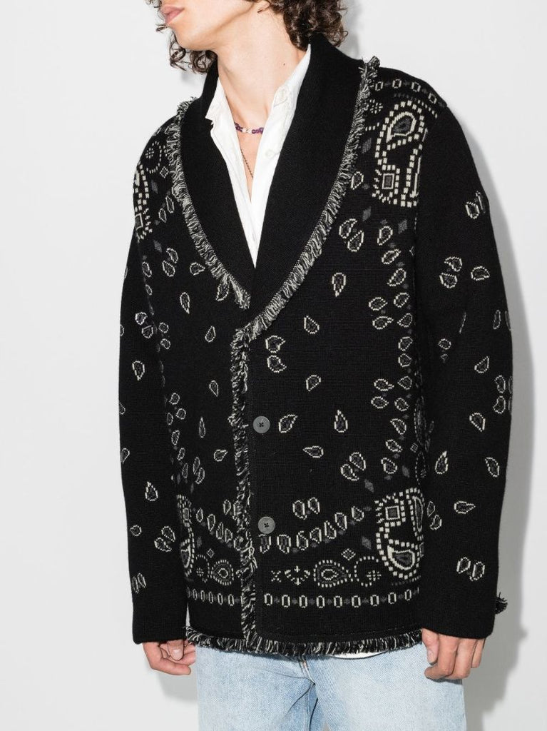 Bandana Jacquard Cashmere Cardigan