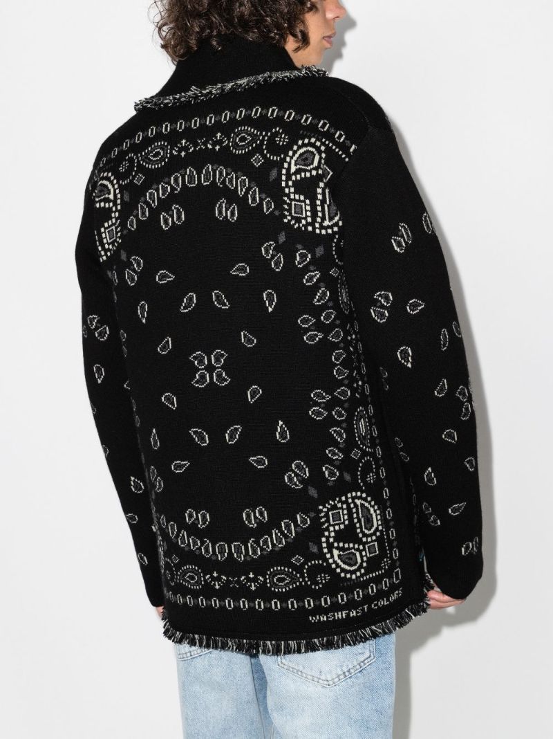 Bandana Jacquard Cashmere Cardigan
