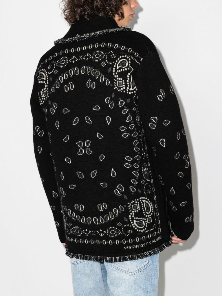 Bandana Jacquard Cashmere Cardigan