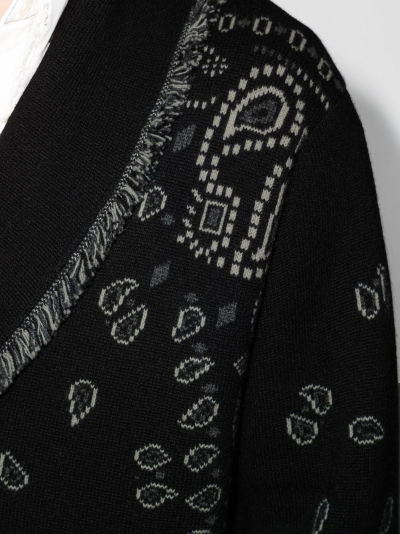 Bandana Jacquard Cashmere Cardigan