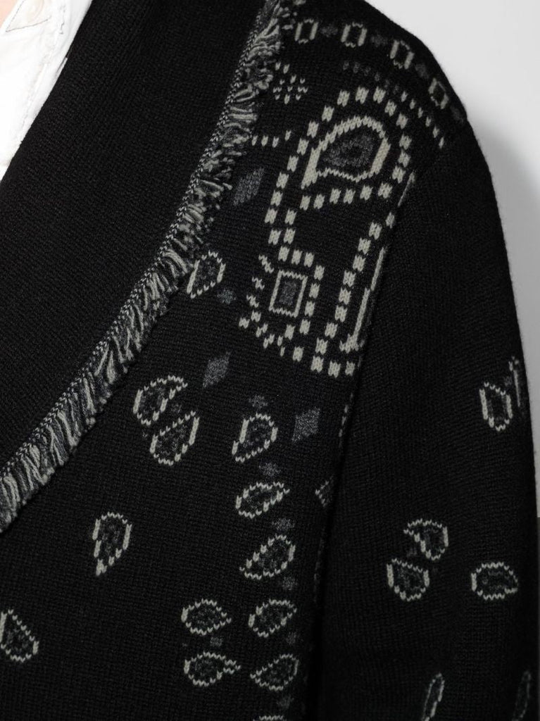 Bandana Jacquard Cashmere Cardigan