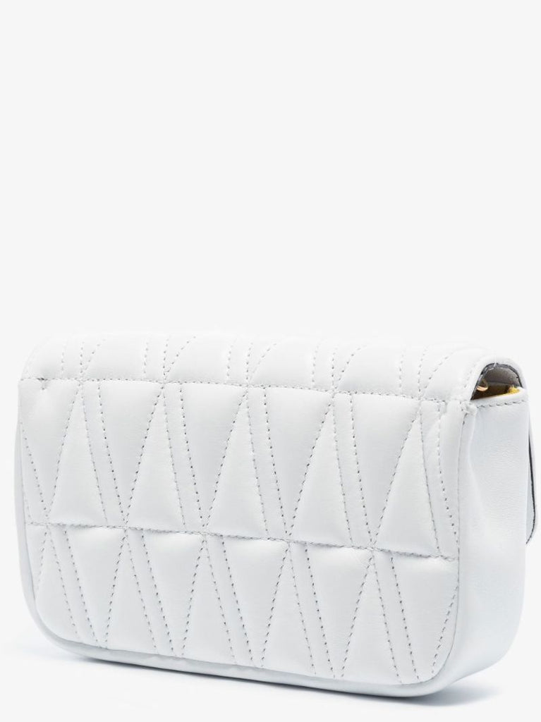 White Virtus Leather Cross Body Bag