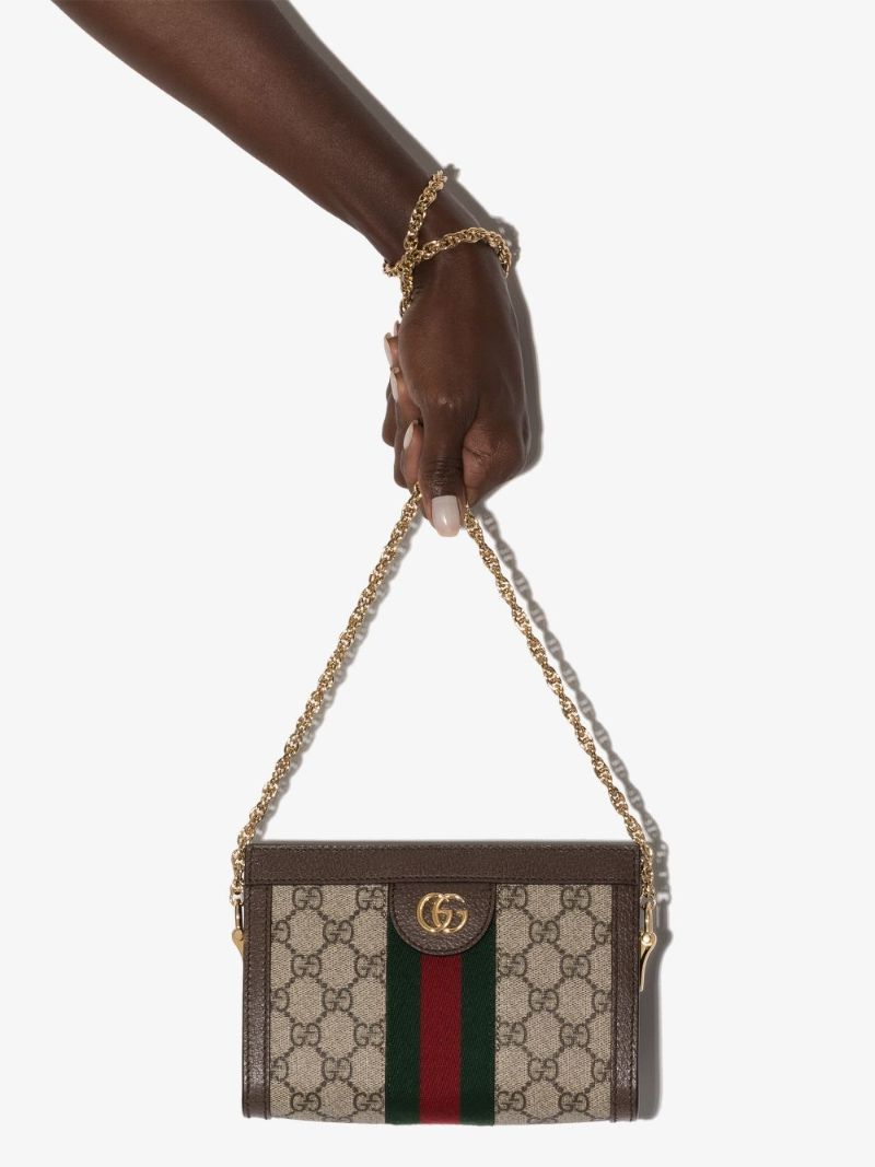 Brown Ophidia Small Gg Supreme Shoulder Bag