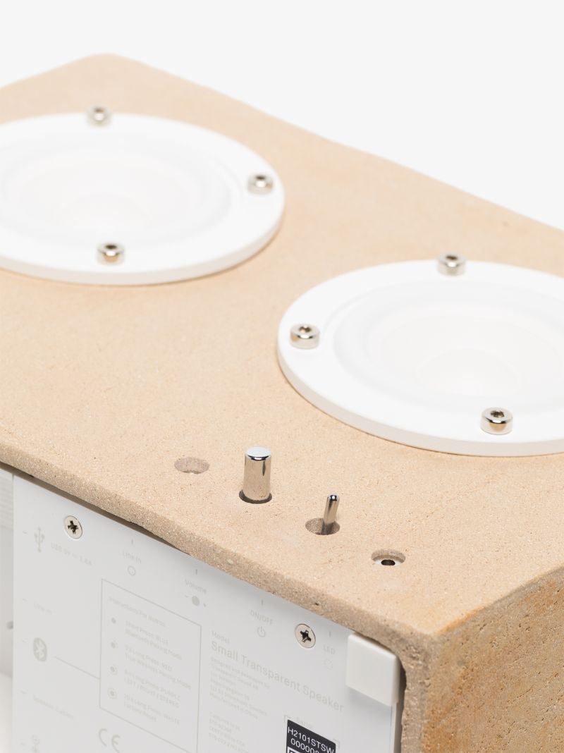 Neutral Small Stoneware Speaker