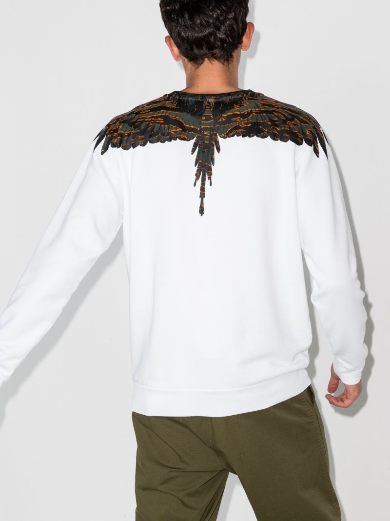 Wings Print Long Sleeve Sweater
