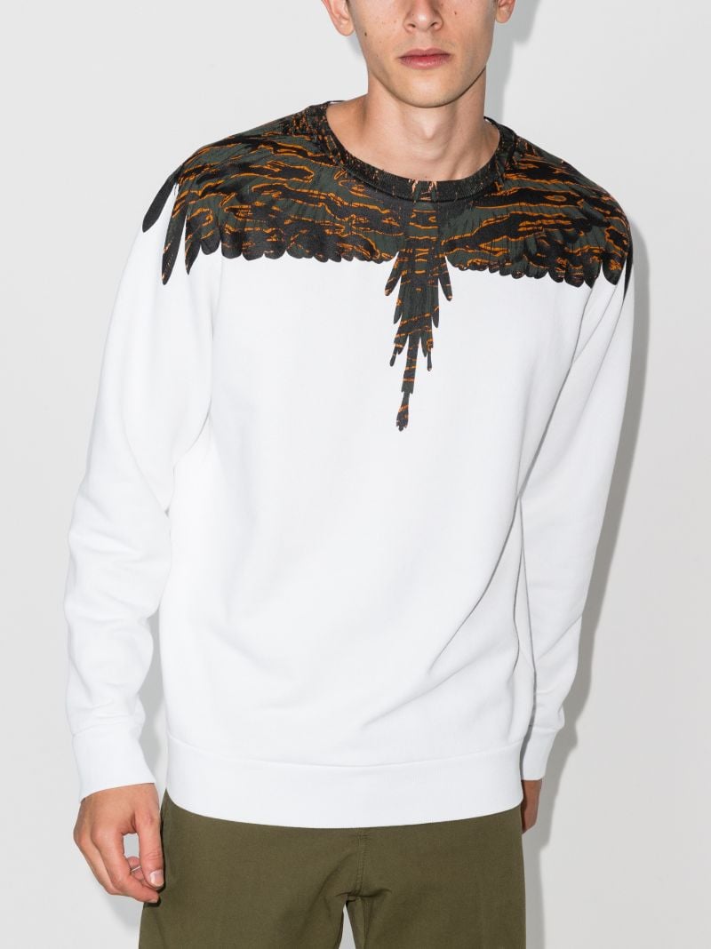 Wings Print Long Sleeve Sweater