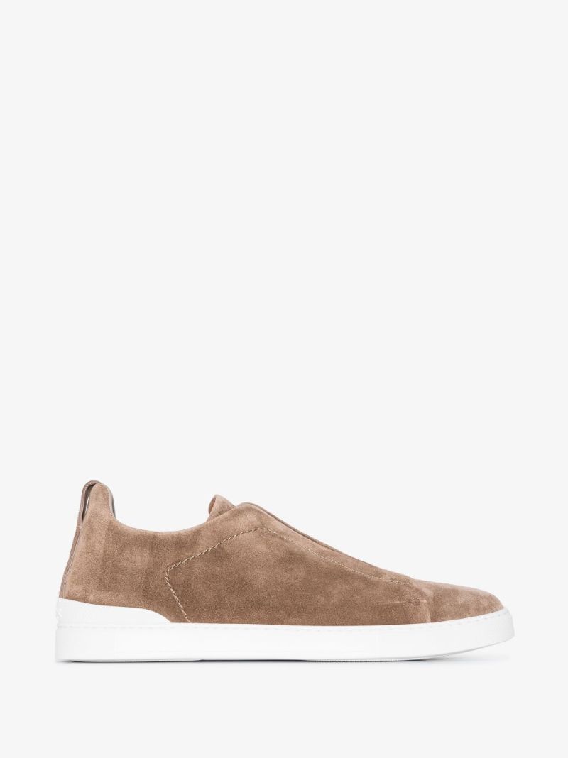 Brown Slip-on Suede Sneakers