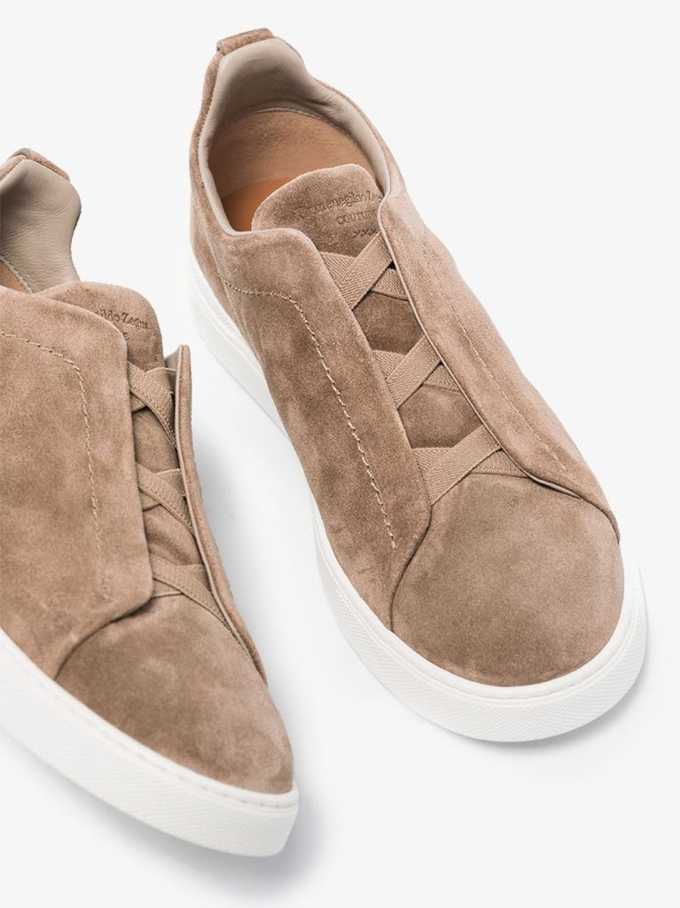 Brown Slip-on Suede Sneakers