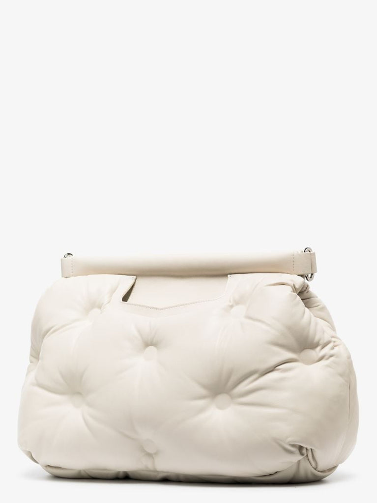 Neutral Glam Slam Medium Leather Tote Bag
