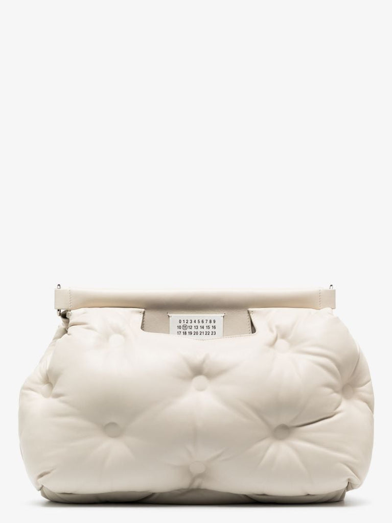 Neutral Glam Slam Medium Leather Tote Bag