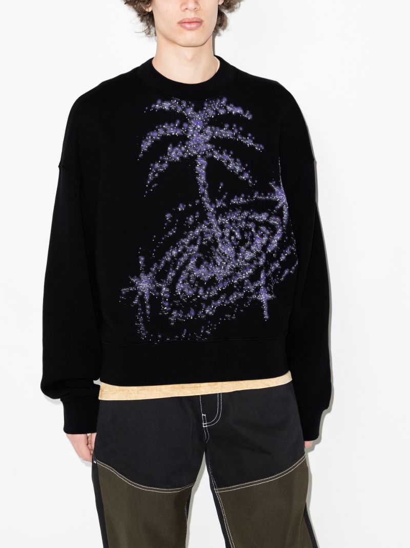 Galaxy Print Crew Neck Sweatshirt