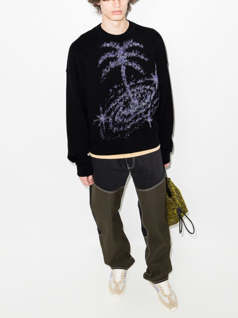 Galaxy Print Crew Neck Sweatshirt