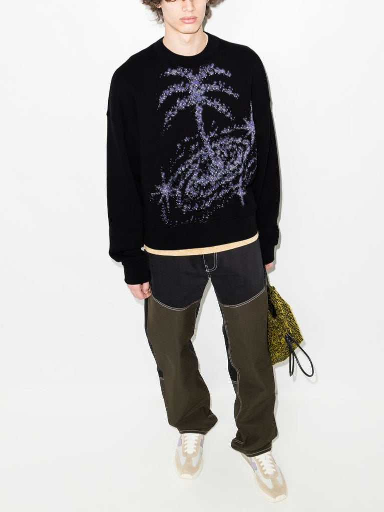 Galaxy Print Crew Neck Sweatshirt
