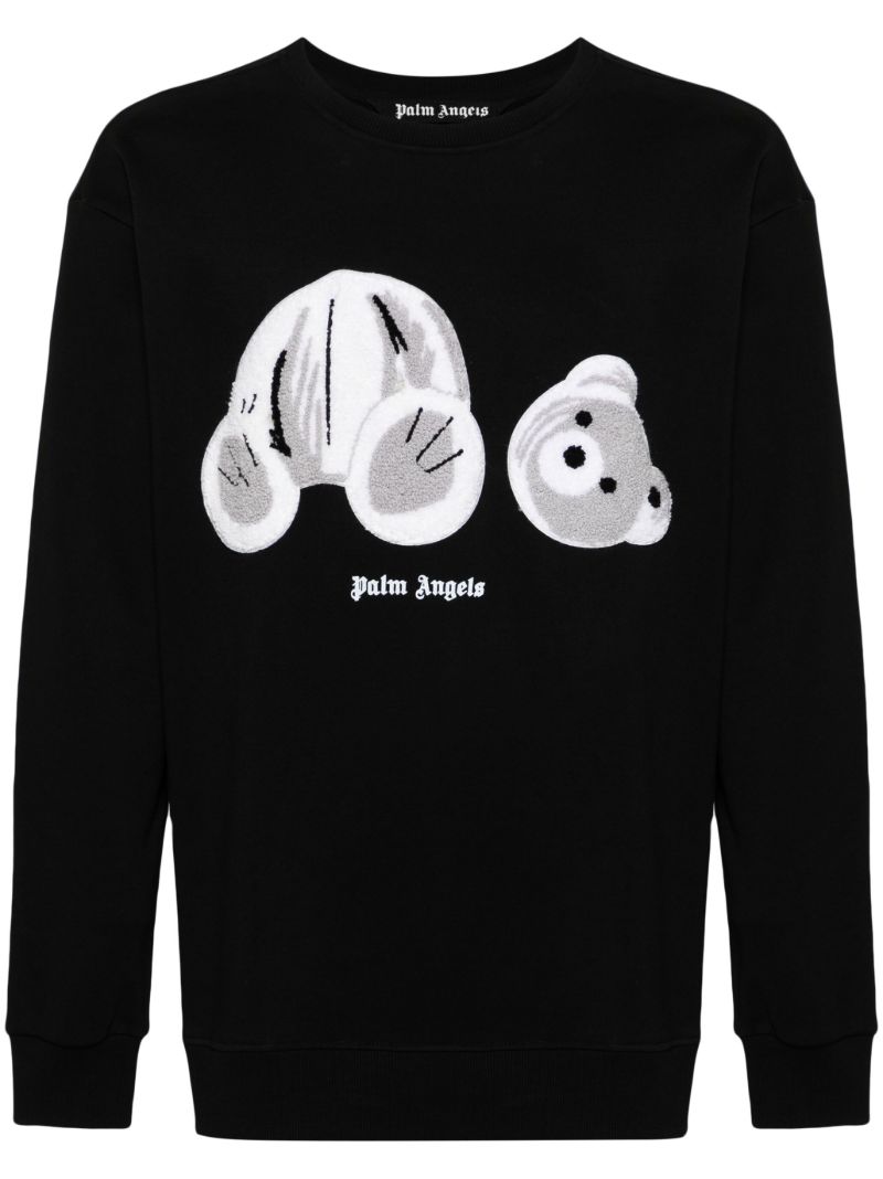 Sprayed Bear Cotton Sweatshirt