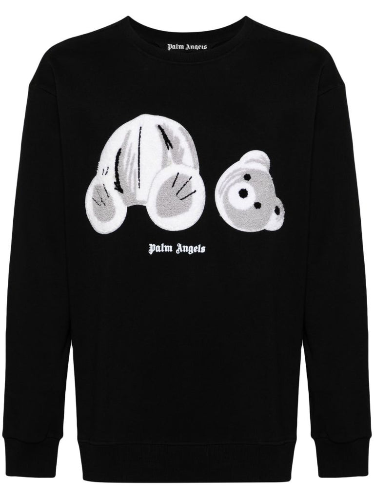 Sprayed Bear Cotton Sweatshirt
