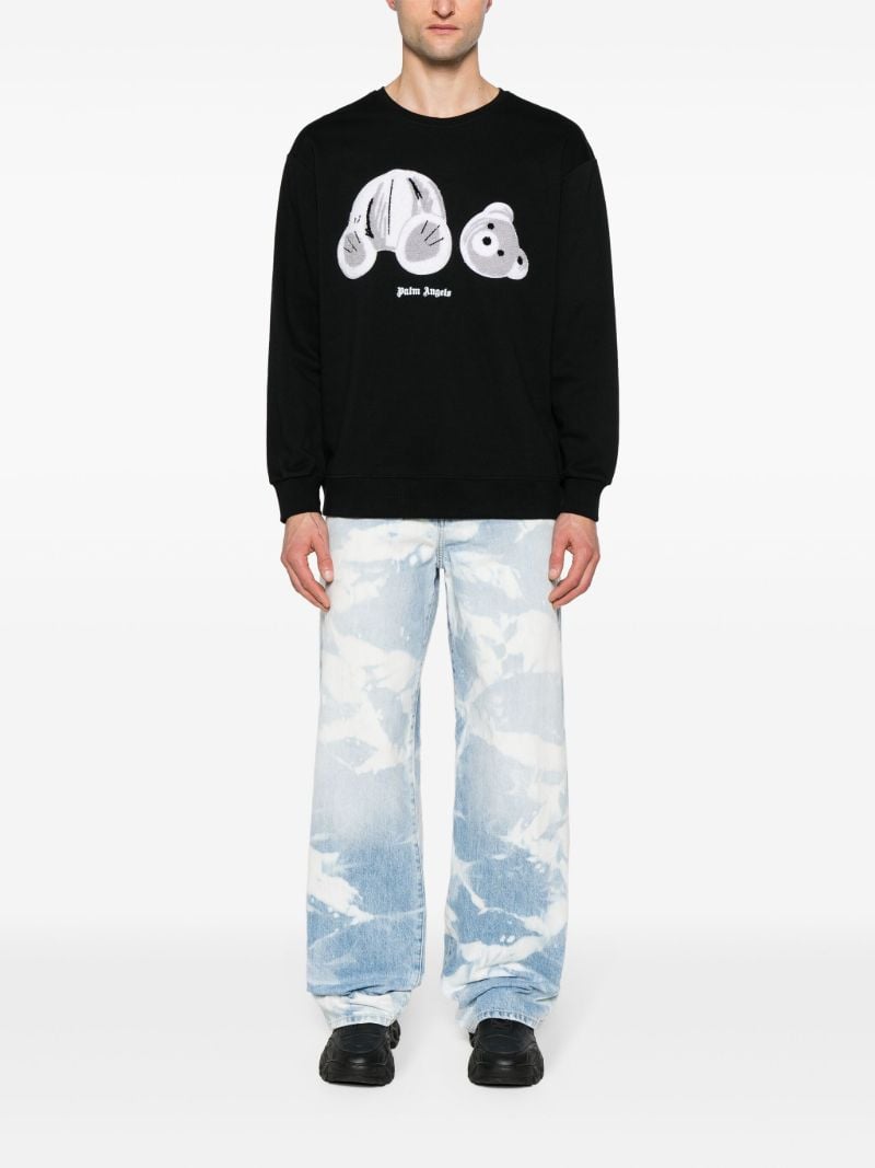 Sprayed Bear Cotton Sweatshirt