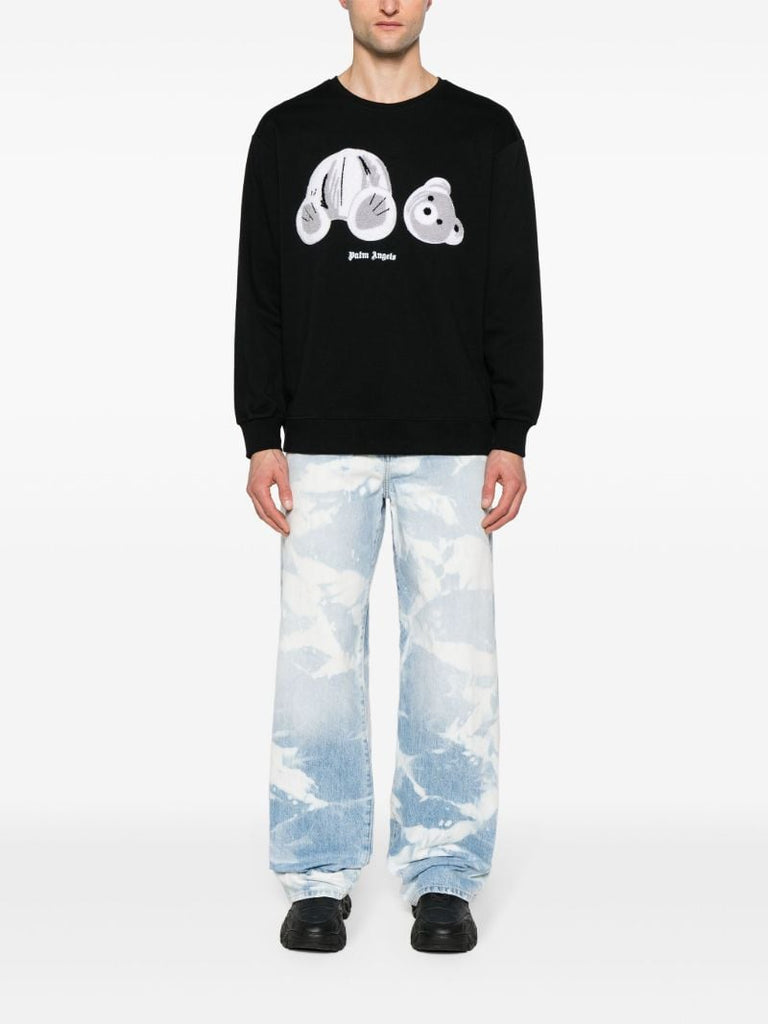 Sprayed Bear Cotton Sweatshirt