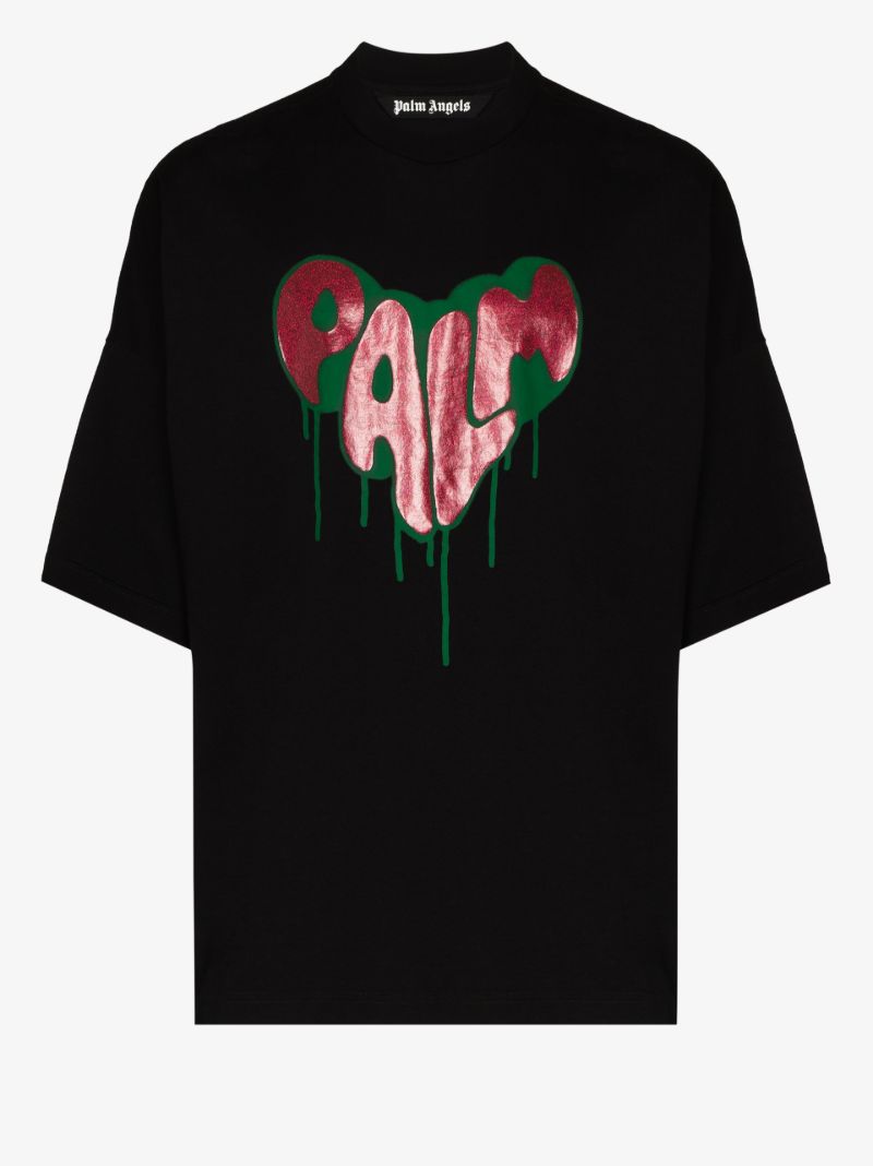 Spray Heart Logo Cotton T-shirt