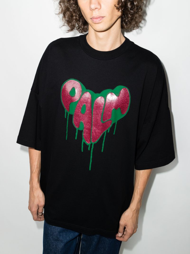 Spray Heart Logo Cotton T-shirt