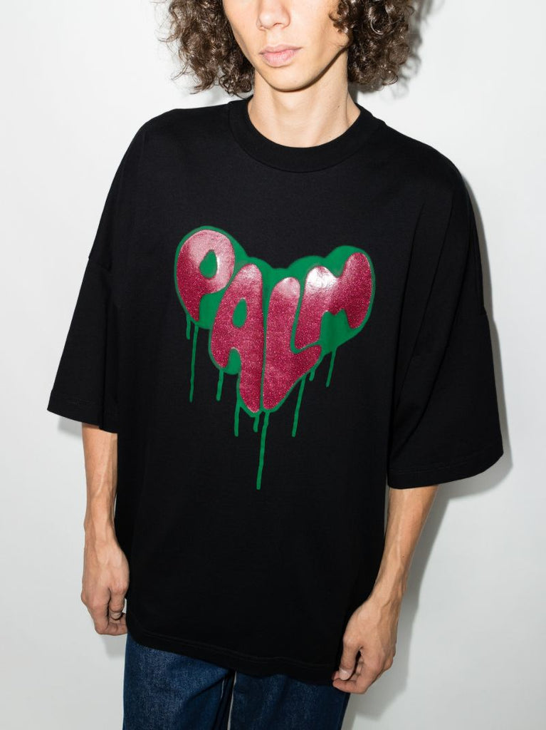 Spray Heart Logo Cotton T-shirt