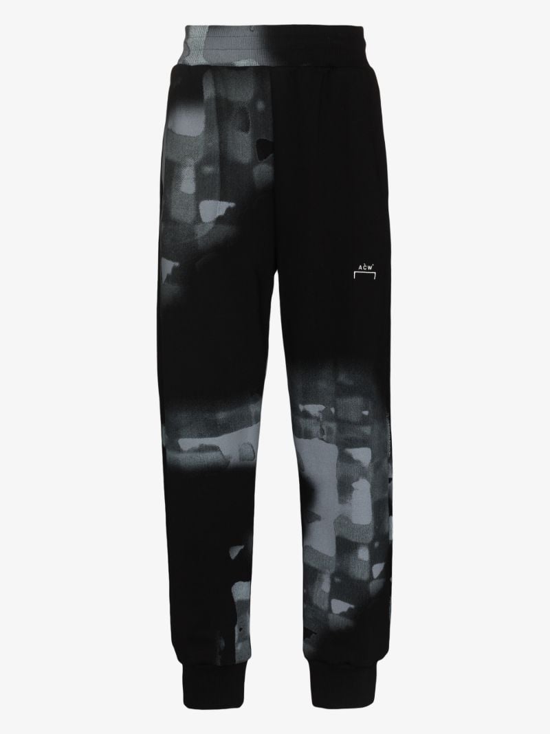 Brush Stroke Print Track Pants