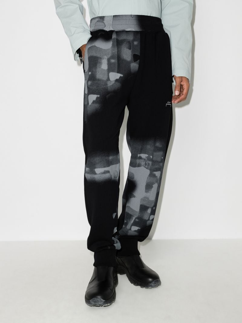 Brush Stroke Print Track Pants