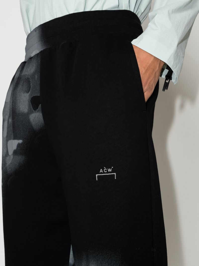 Brush Stroke Print Track Pants