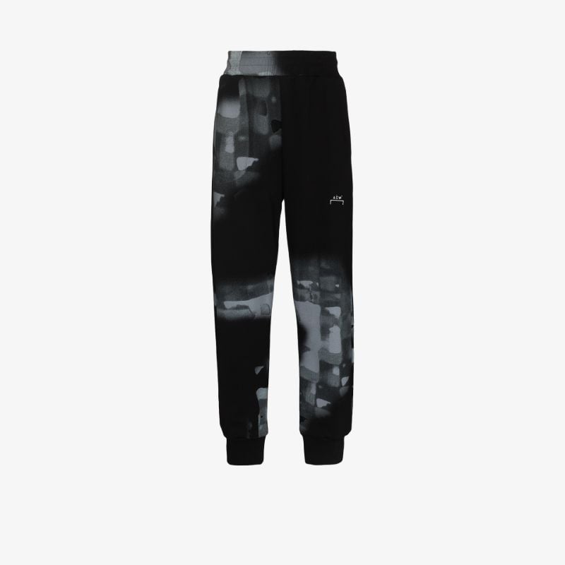 Brush Stroke Print Track Pants