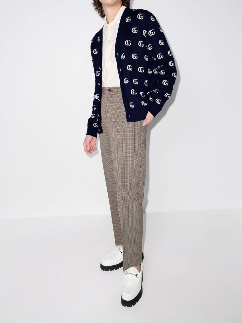 Gg Jacquard Cotton Cardigan