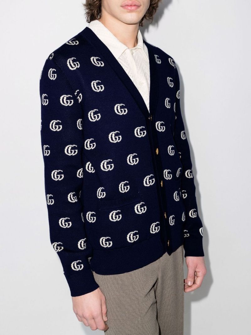 Gg Jacquard Cotton Cardigan