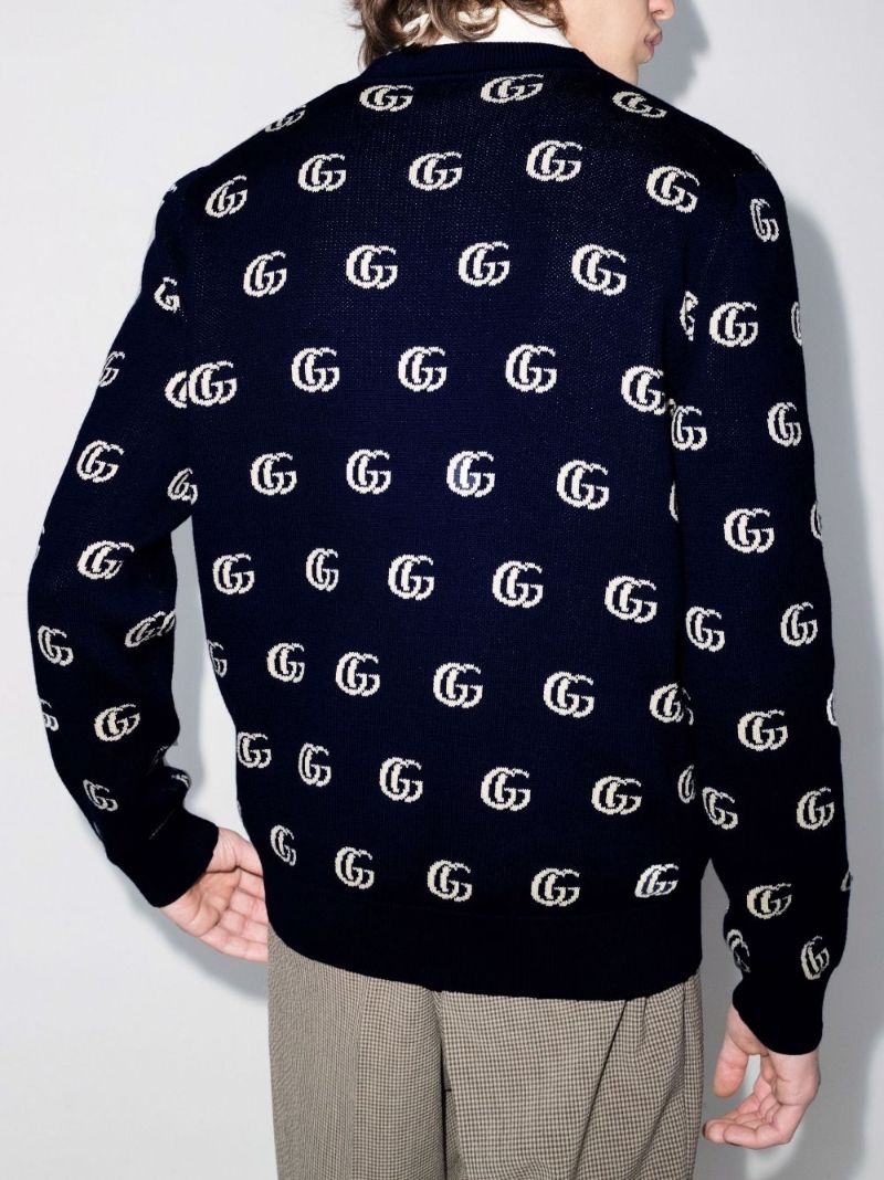 Gg Jacquard Cotton Cardigan