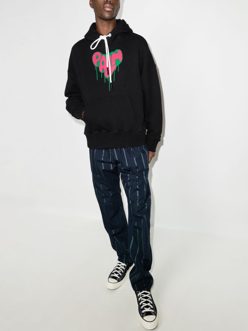 Spray Heart Logo Cotton Hoodie