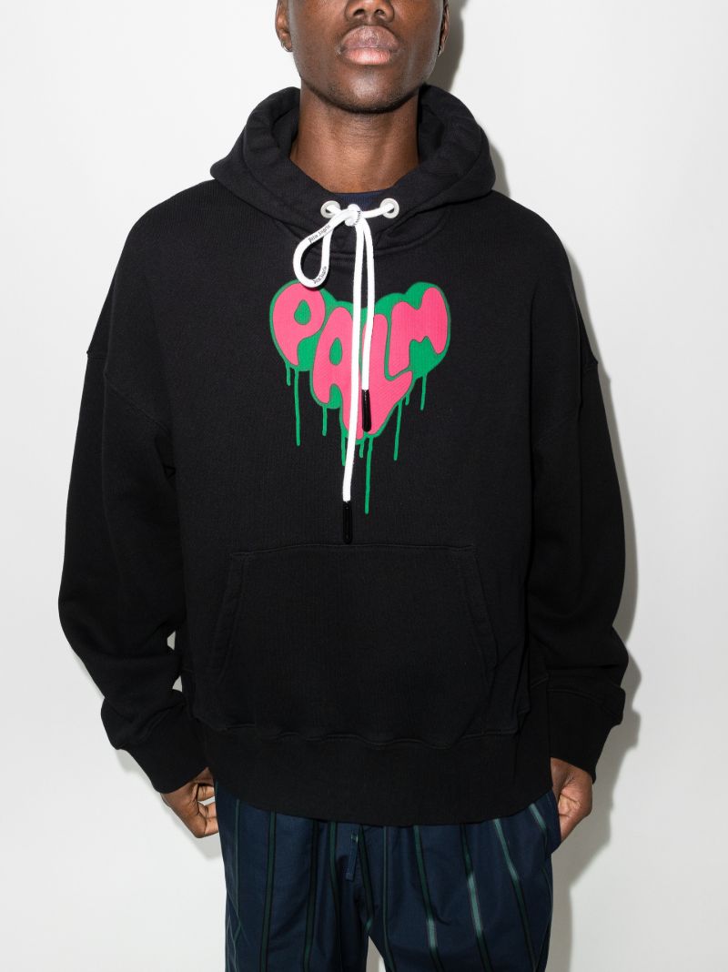 Spray Heart Logo Cotton Hoodie