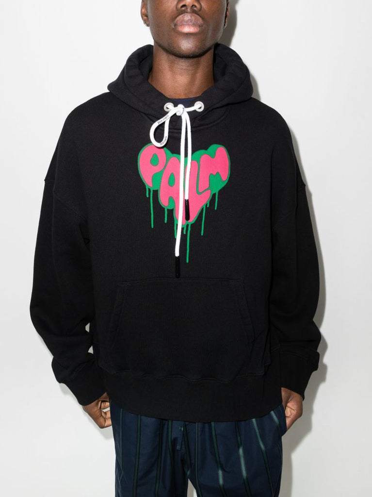 Spray Heart Logo Cotton Hoodie
