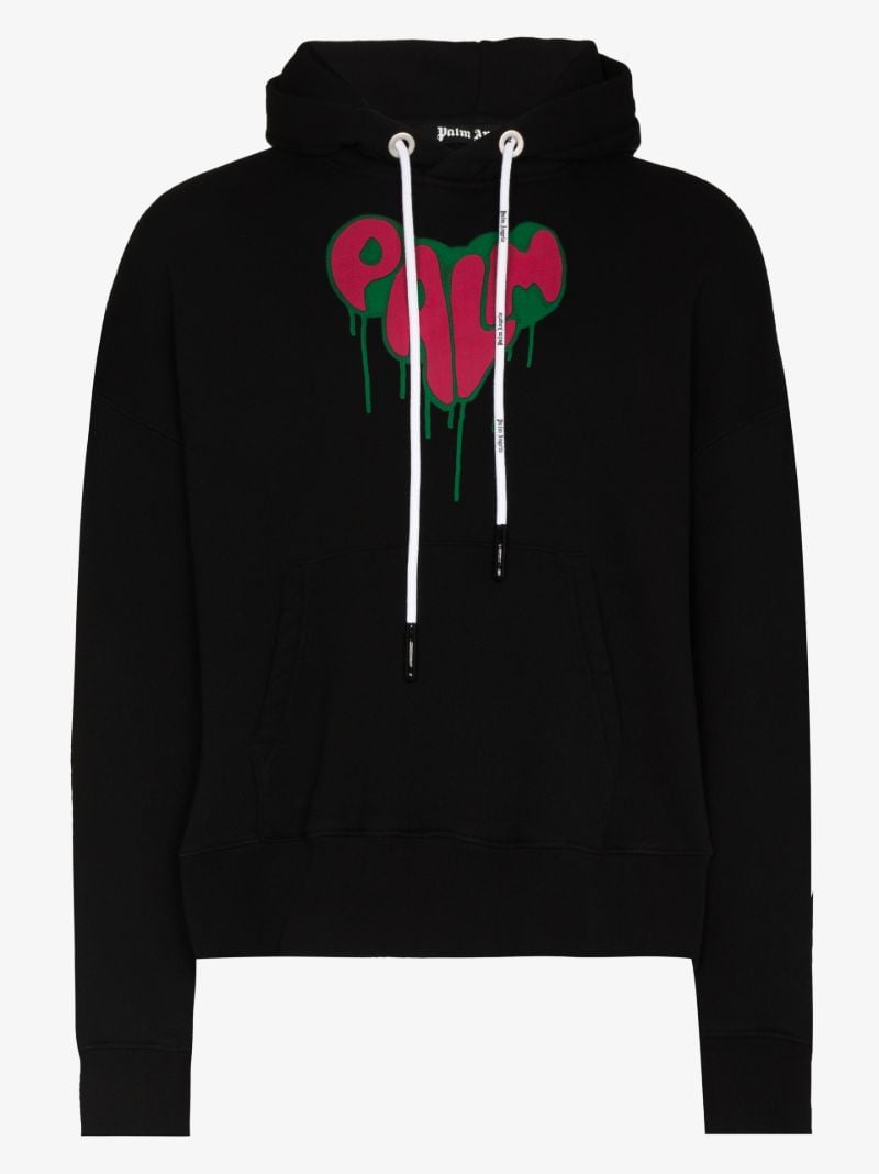 Spray Heart Logo Cotton Hoodie
