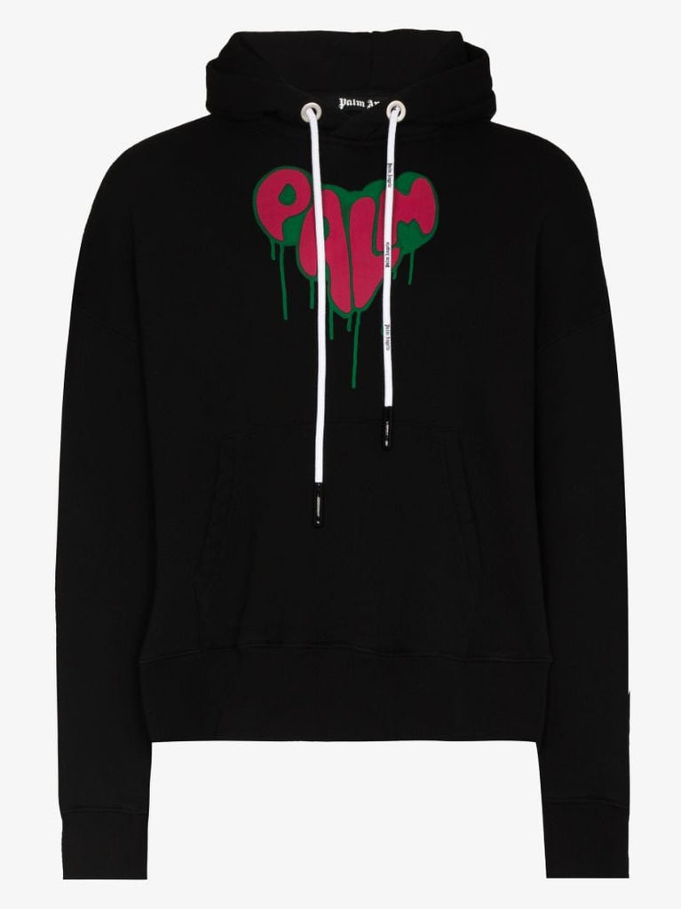 Spray Heart Logo Cotton Hoodie