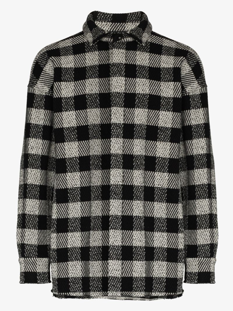 Curved Logo Checked Overshirt