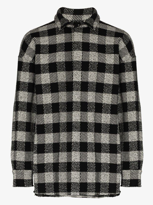 Curved Logo Checked Overshirt